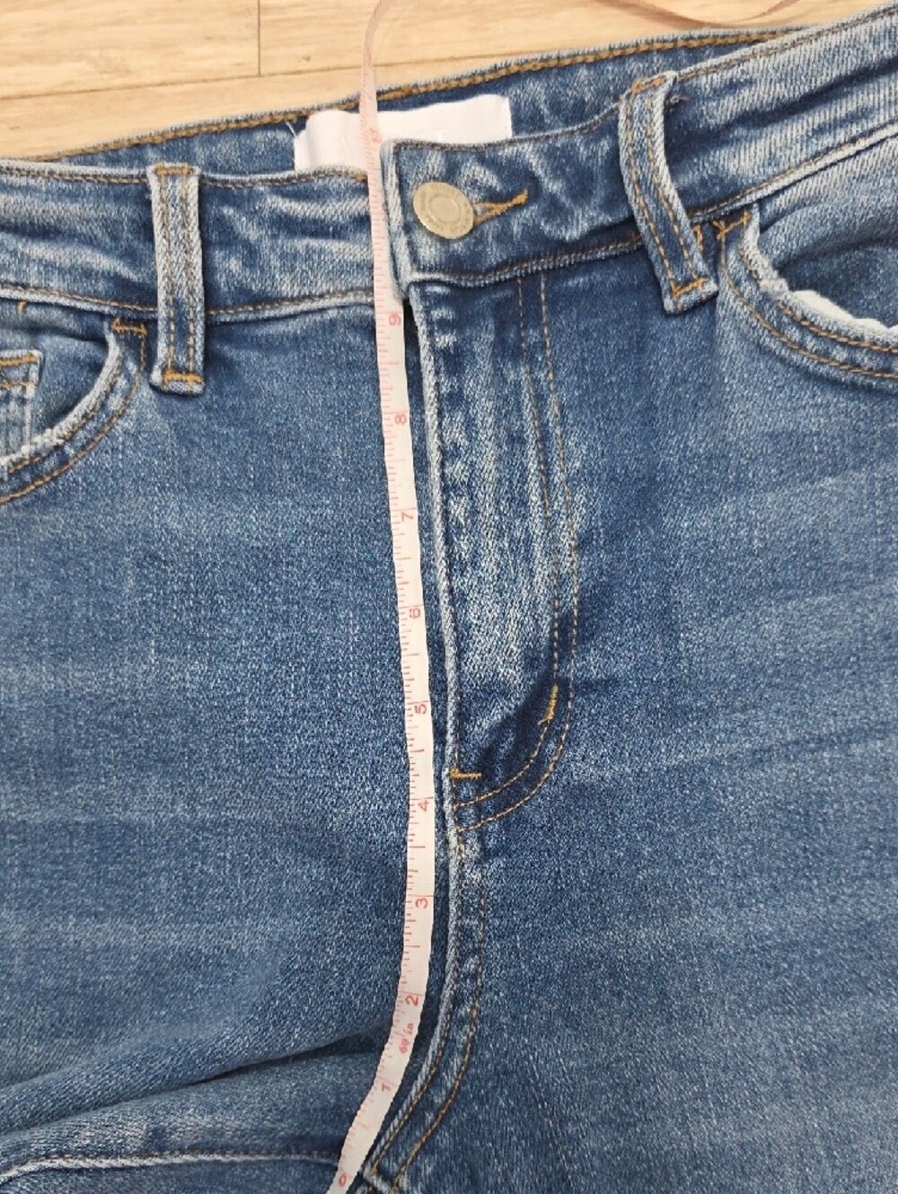 High-Rise Wide-Leg Jeans in Mid Blue - Picture 7 of 9